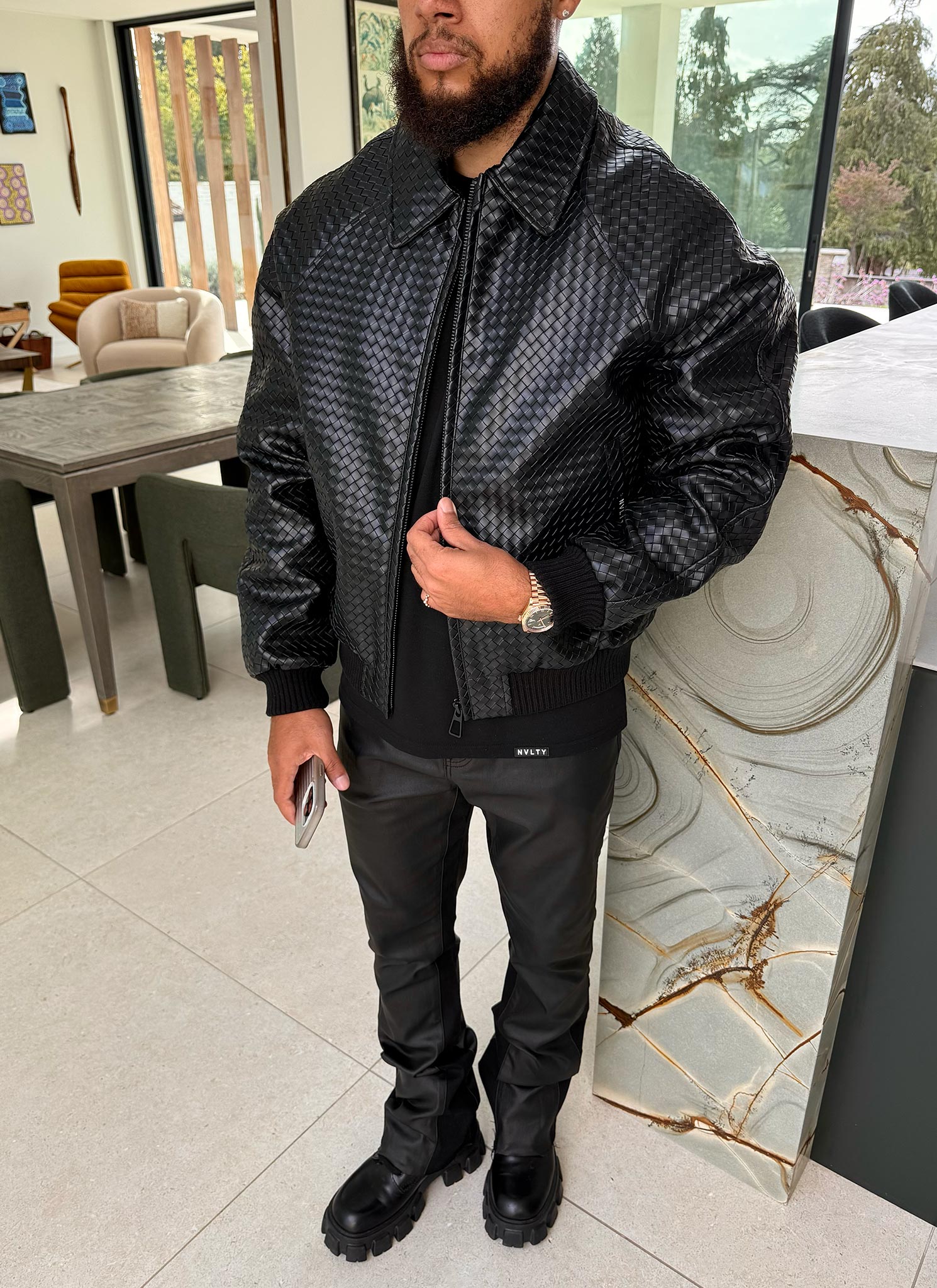 Interlock Aviator Jacket - Black
