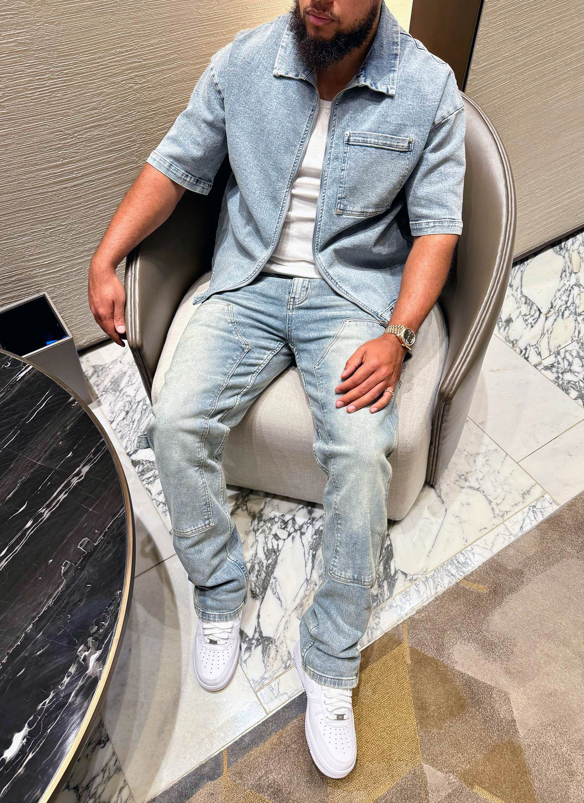 Vintage Carpenter Rivet Jeans - Blau