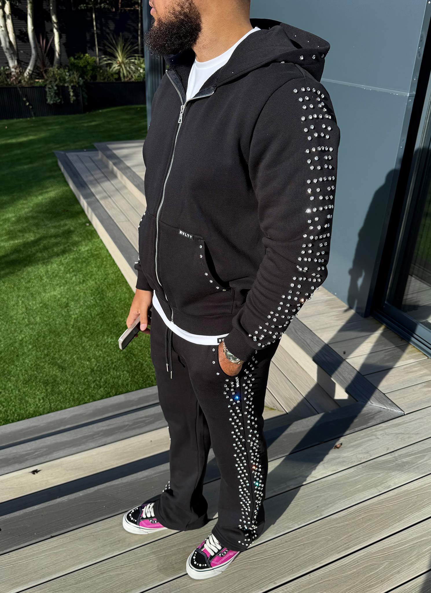 Vintage VVS Zip Hoodie - Black