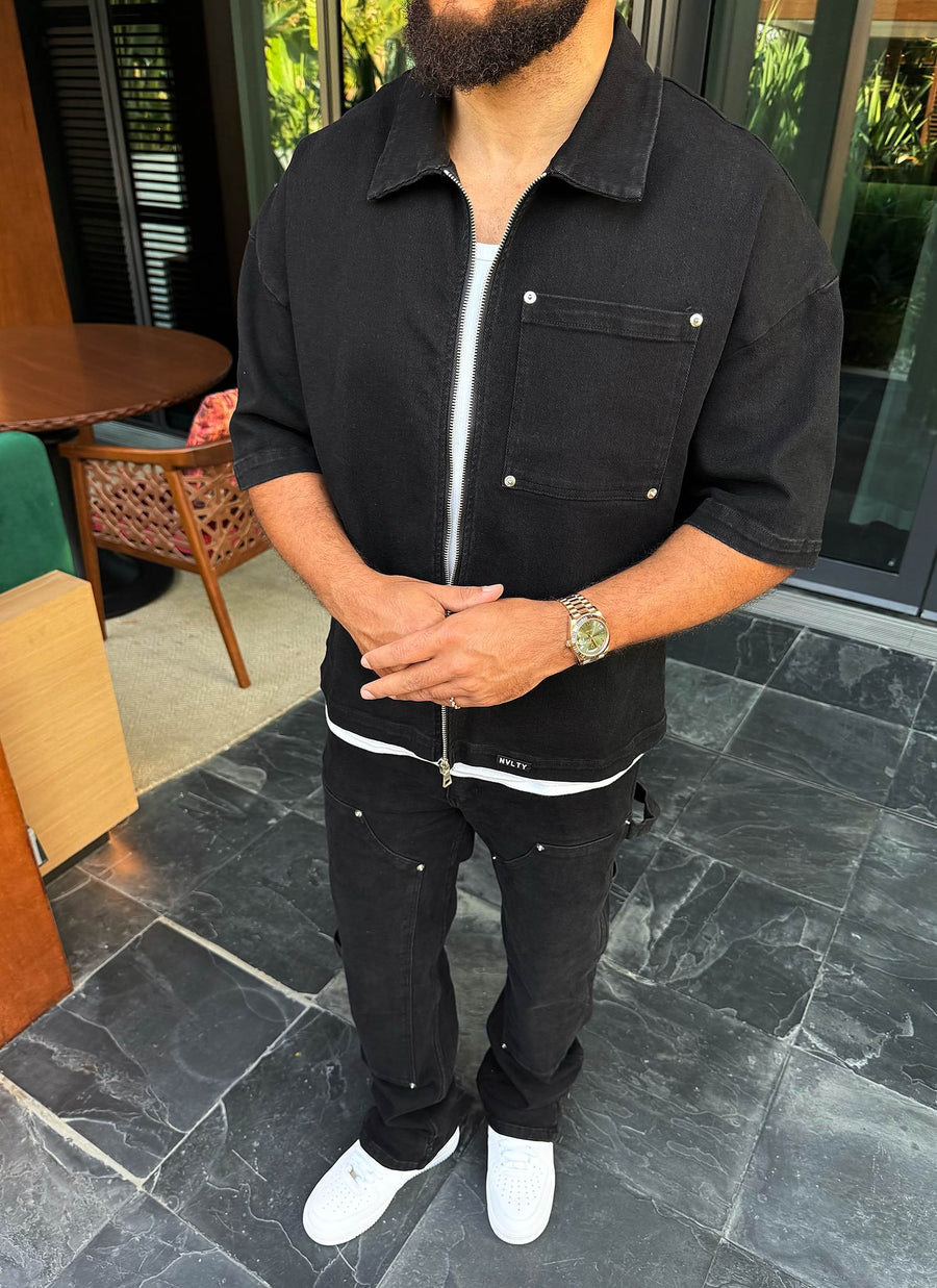 Vintage Carpenter Rivet Jeans - Schwarz
