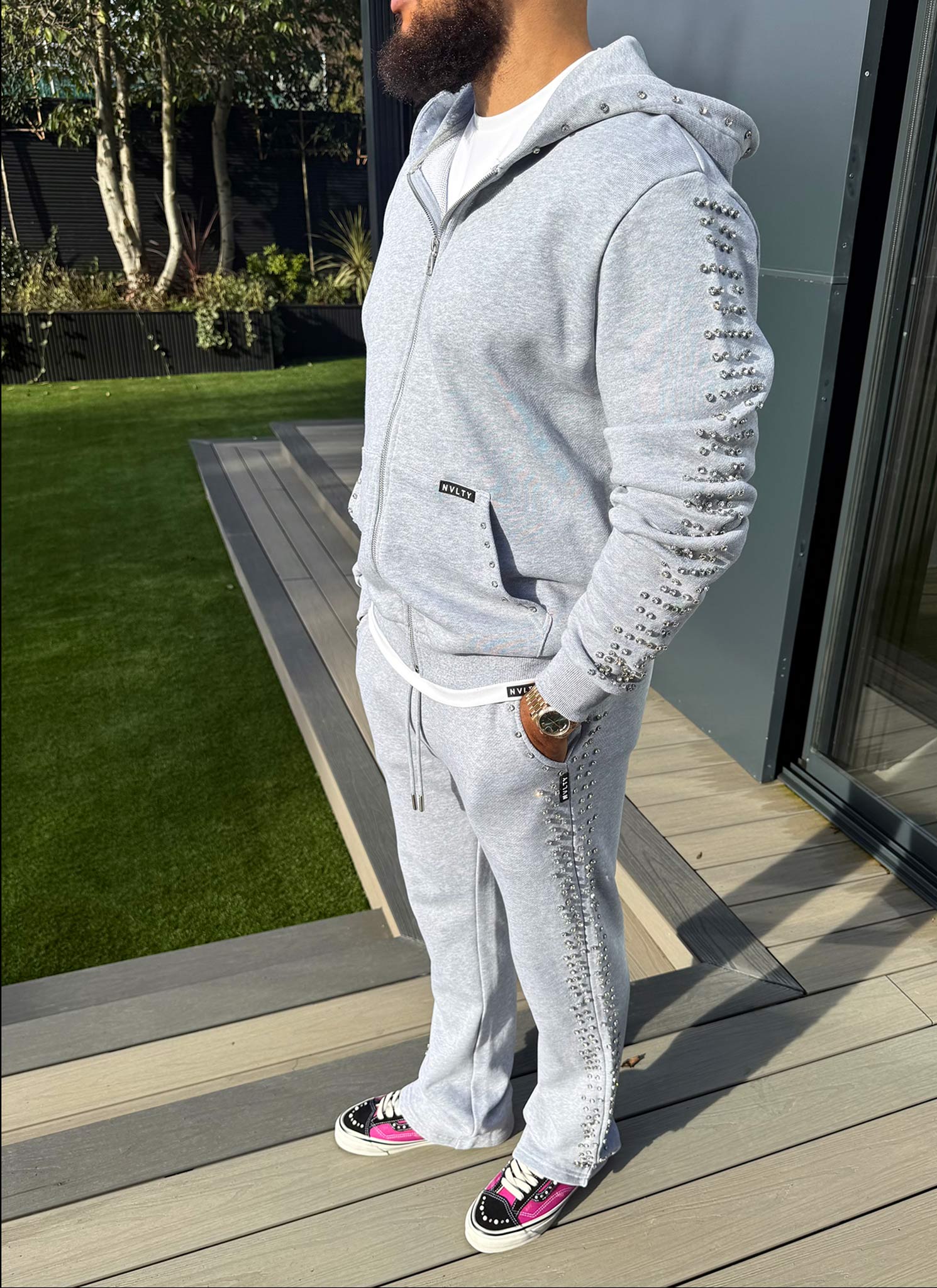 Vintage VVS Zip Hoodie - Grey