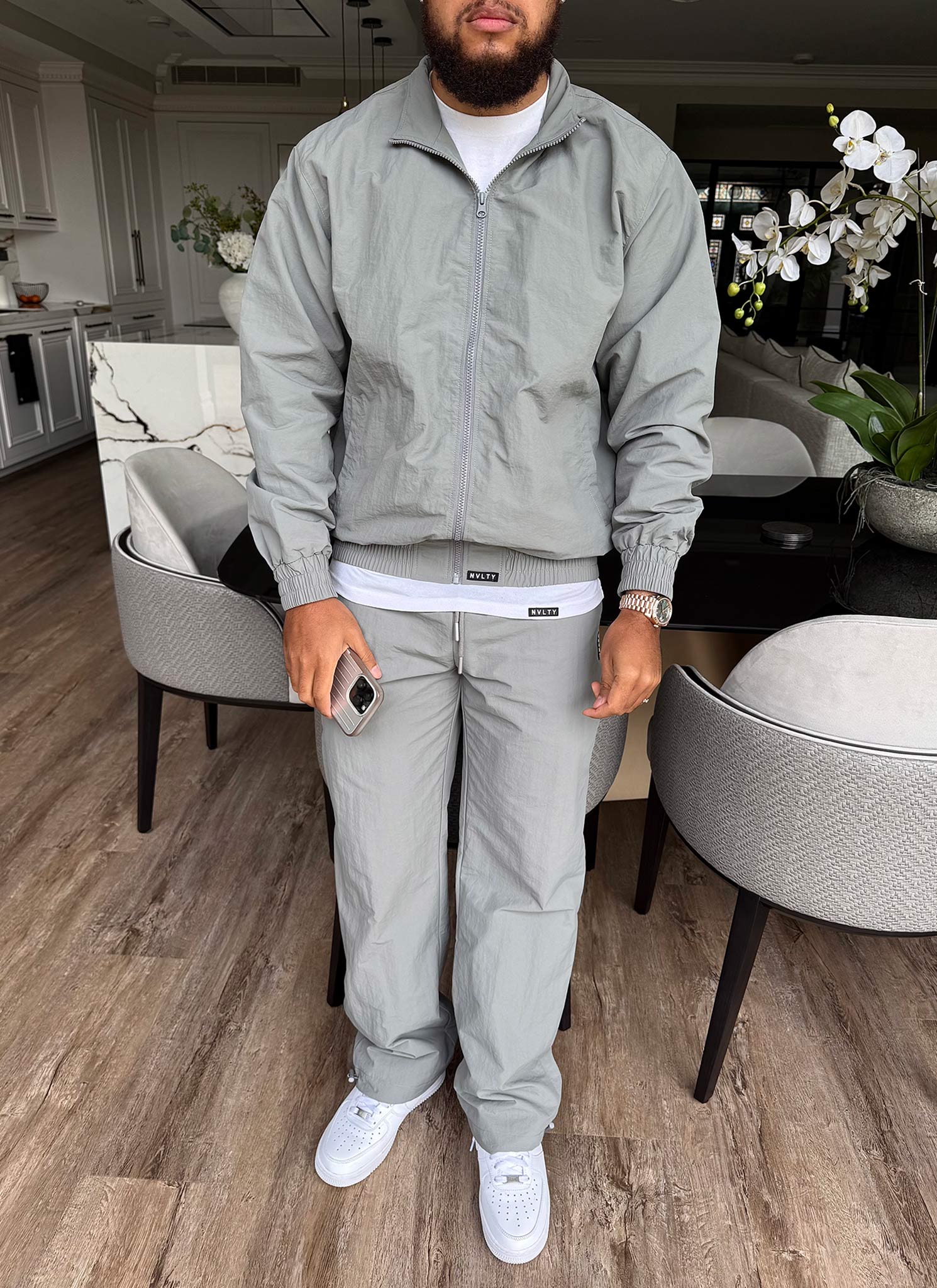 Heavyweight Shell Track Pants - Grey