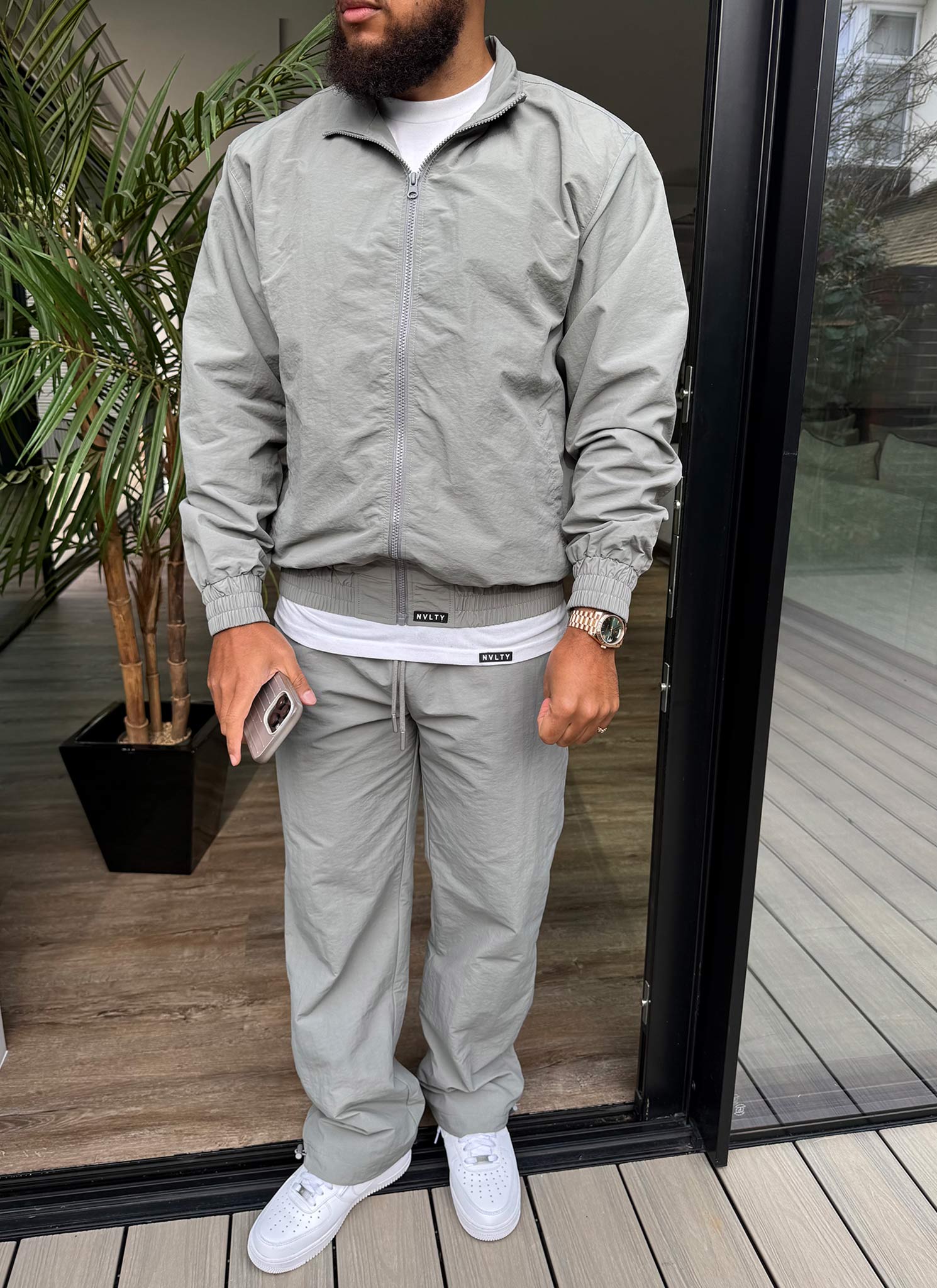 Heavyweight Shell Track Pants - Grey