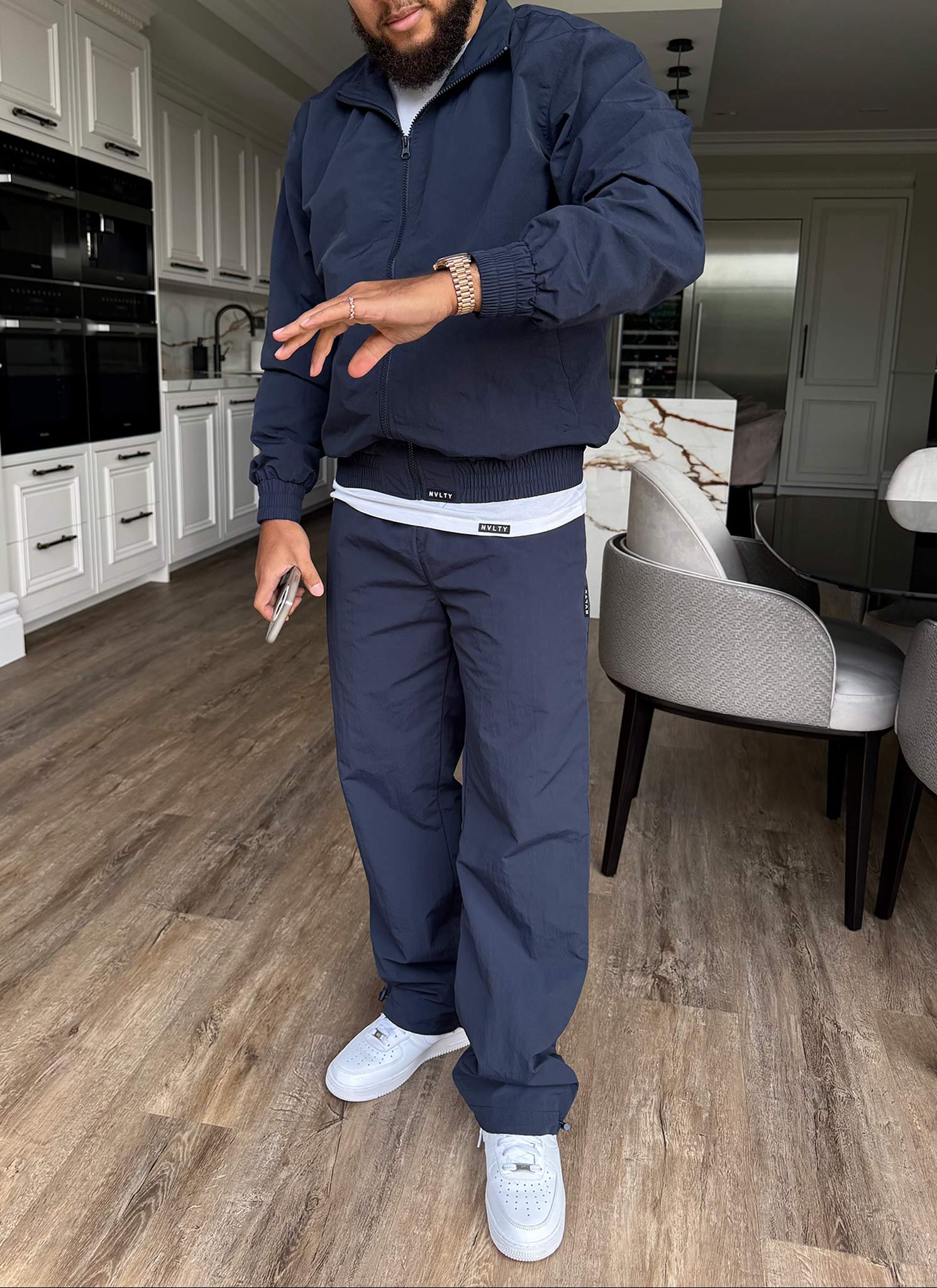 Heavyweight Luxe Track Jacket - Navy