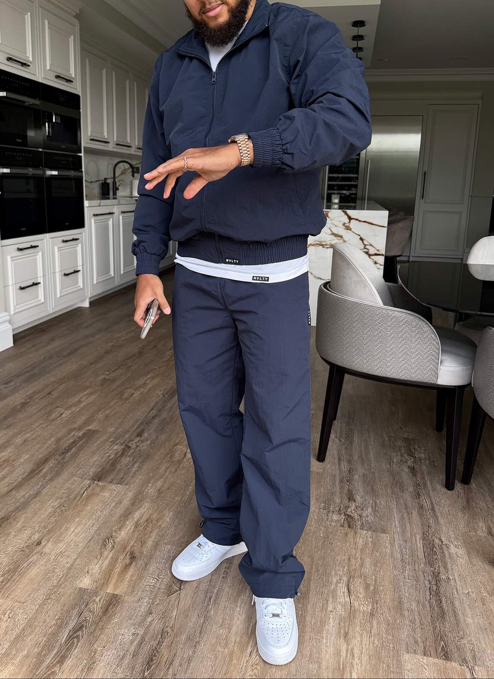 Heavyweight Shell Track Pants - Navy
