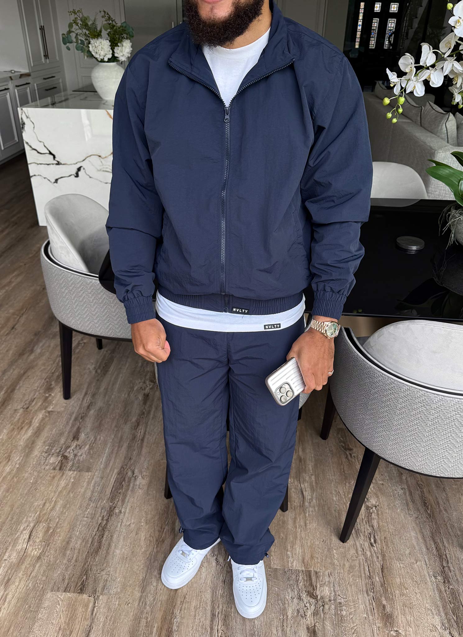 Heavyweight Shell Track Pants - Navy
