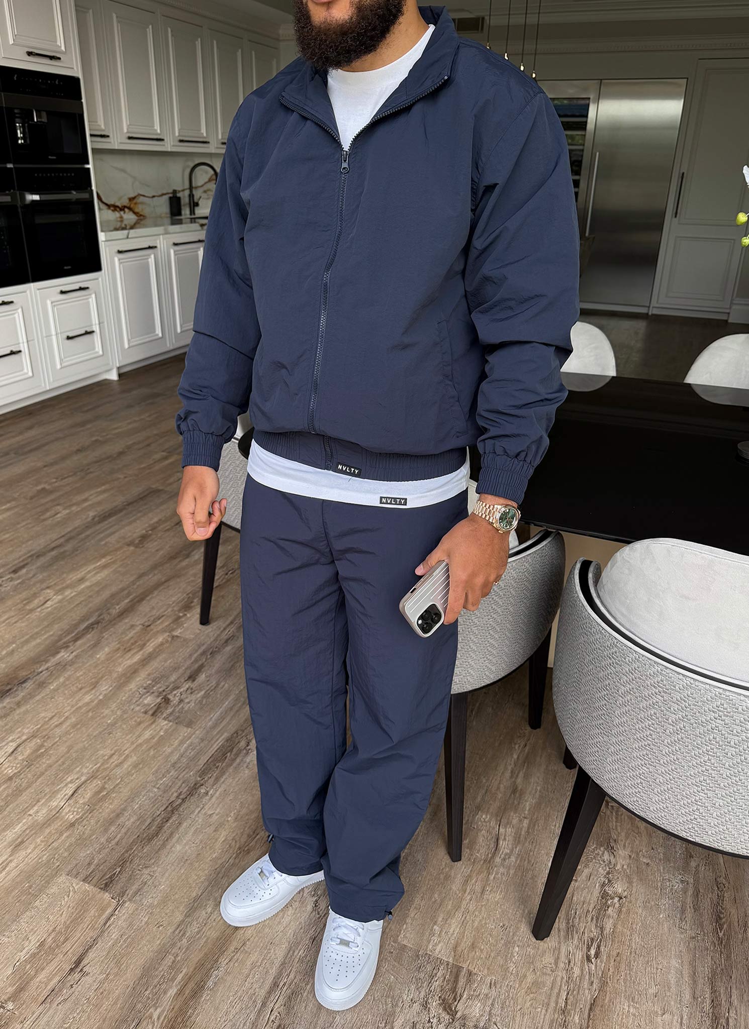 Heavyweight Luxe Track Jacket - Navy