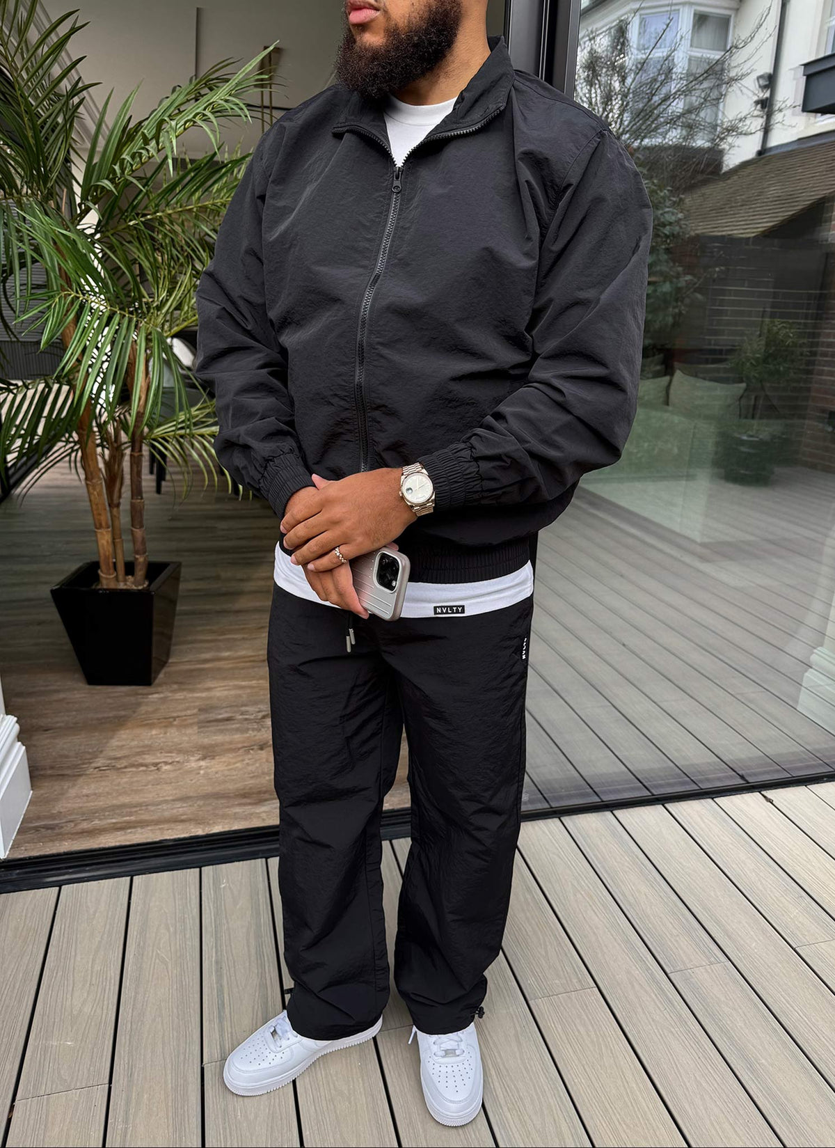 Heavyweight Shell Track Pants - Black