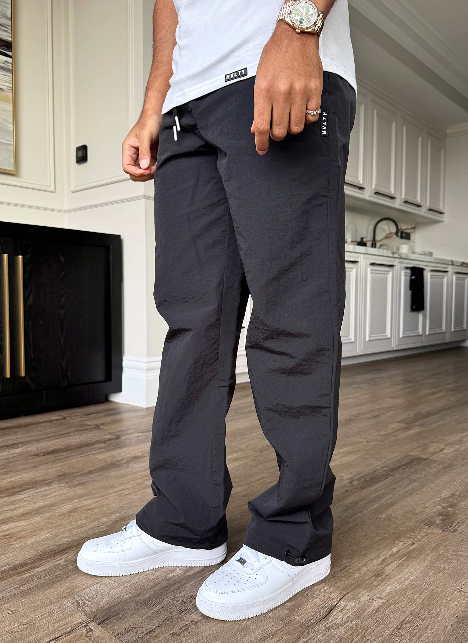 Heavyweight Shell Track Pants - Black