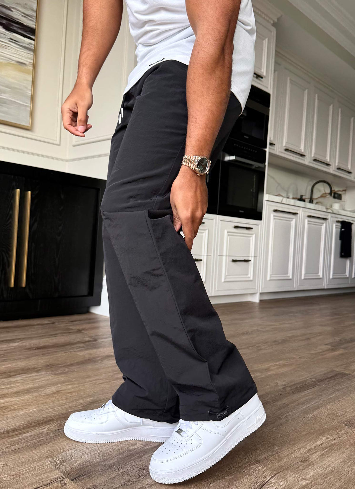 Heavyweight Shell Track Pants - Black