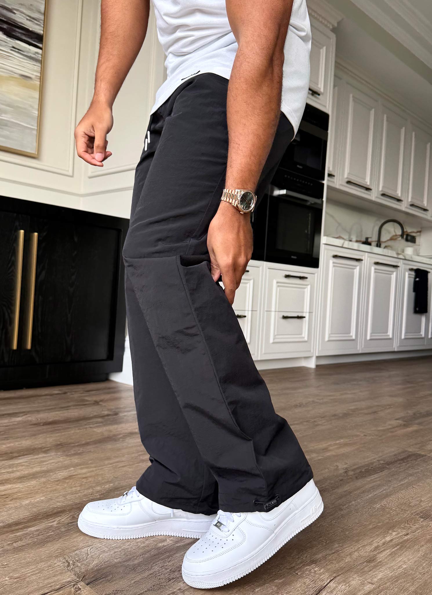 Heavyweight Shell Track Pants - Black