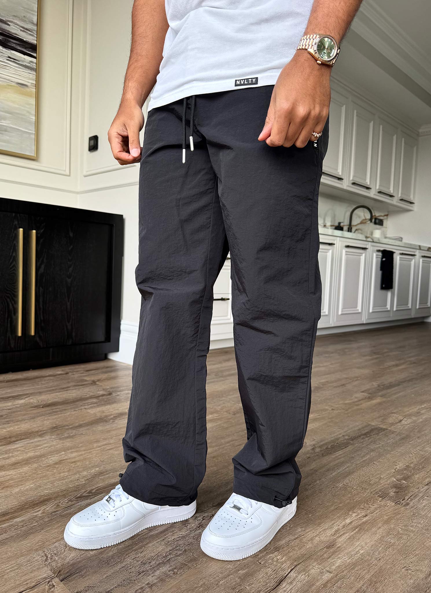 Heavyweight Shell Track Pants - Black