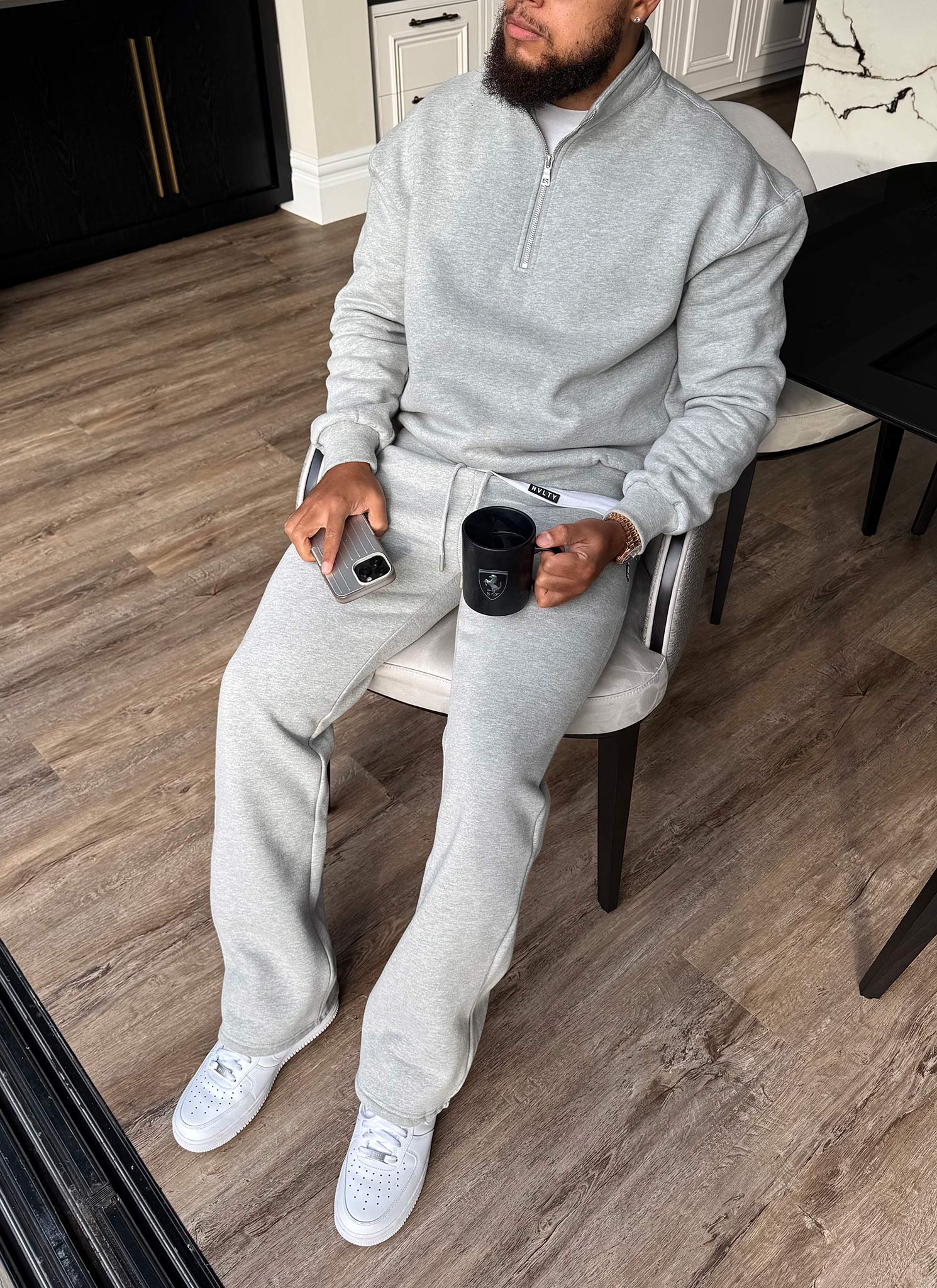 Heavyweight Luxe Flare Joggers - Grey