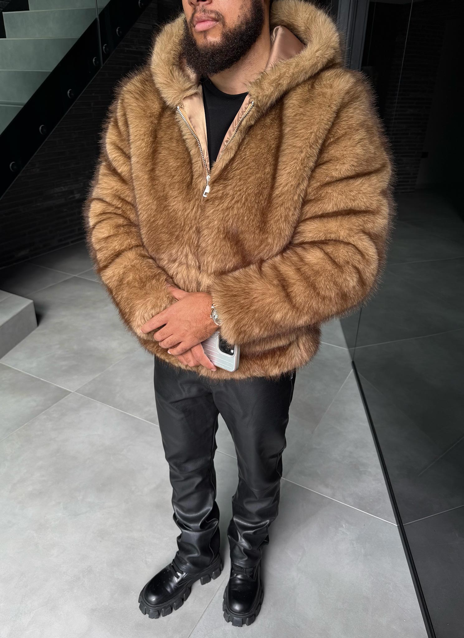 Fur Jacket - Brown