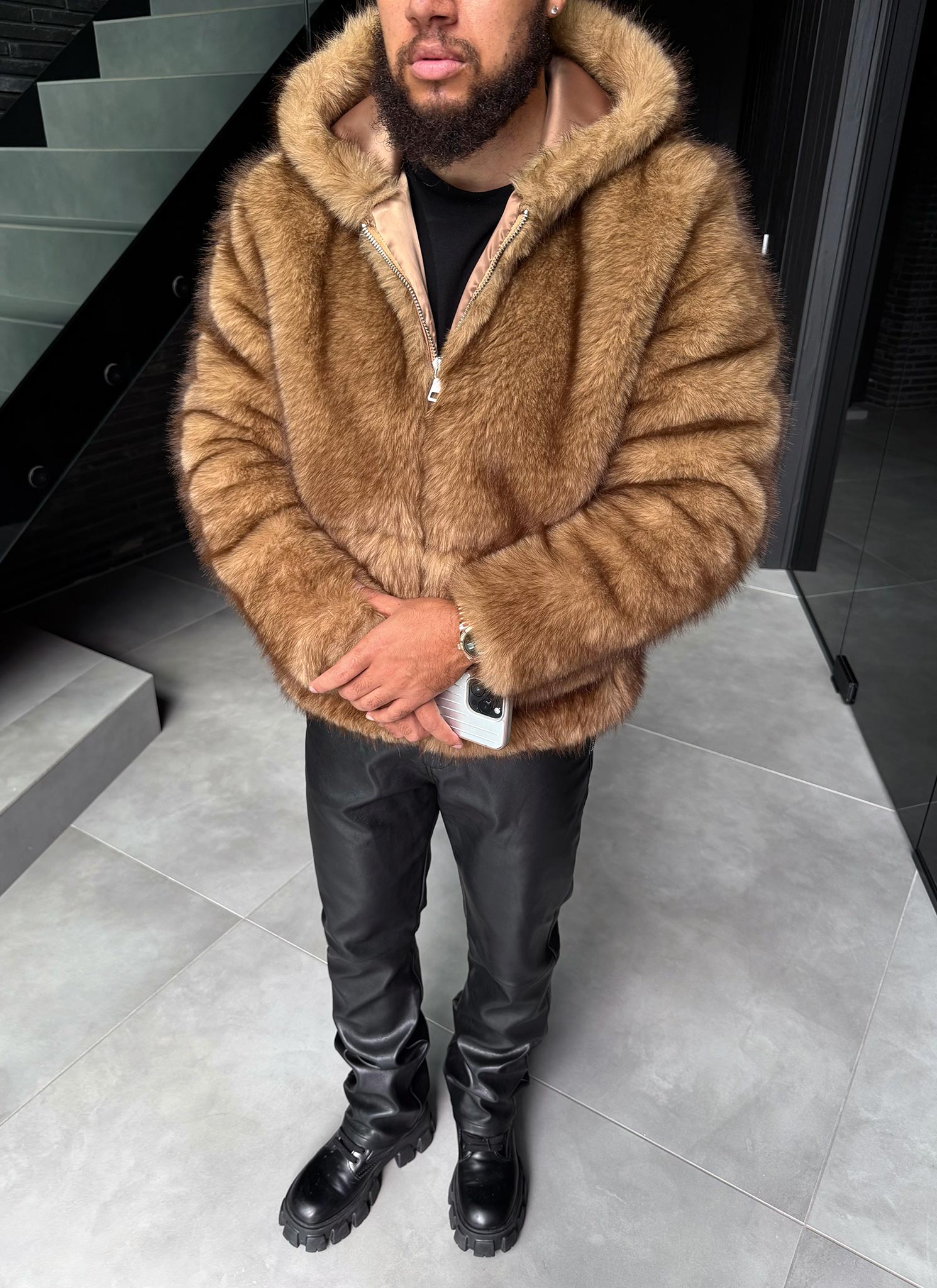 Fur Jacket - Brown