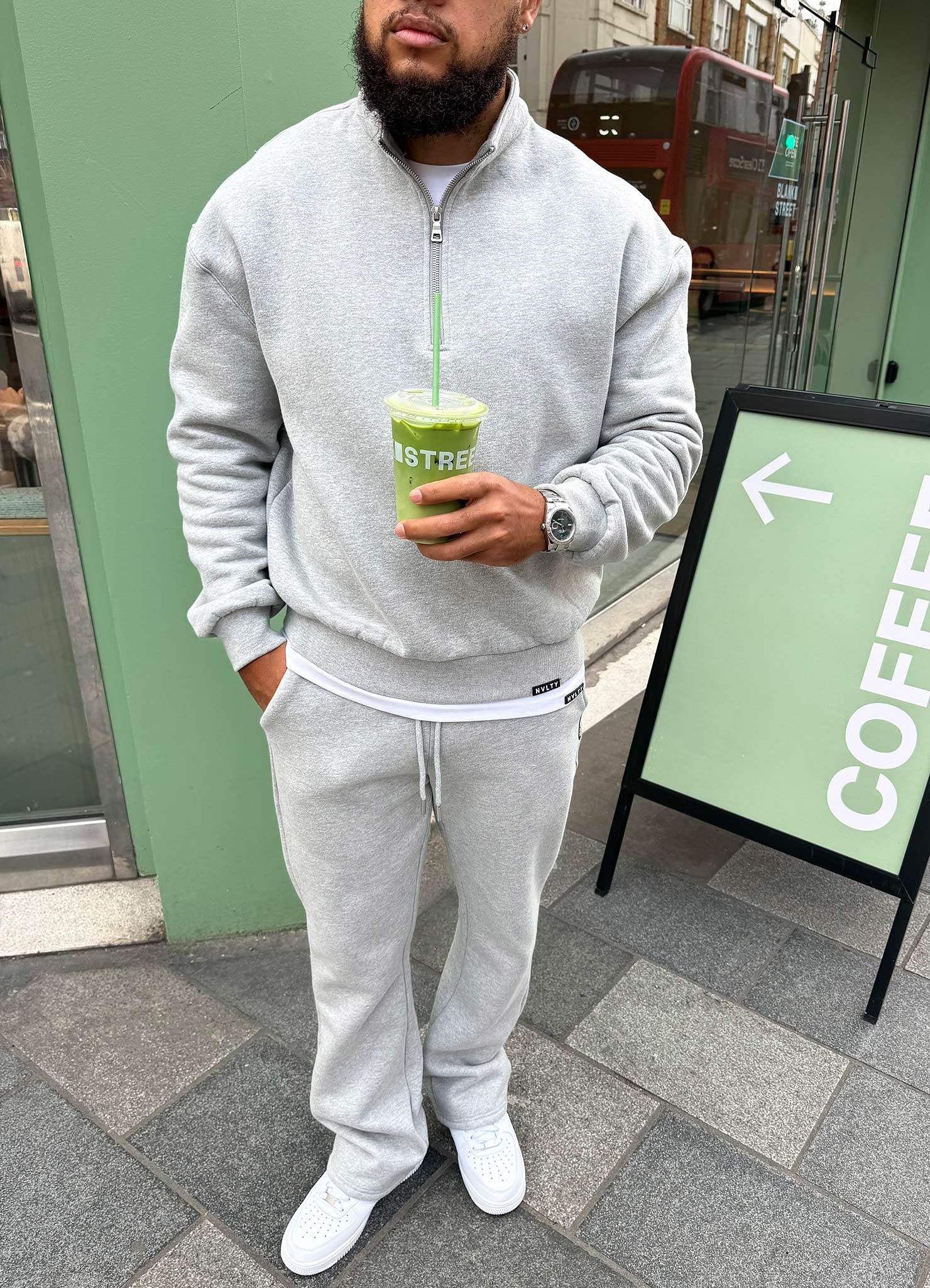 Heavyweight Luxe Quarter Zip - Grey