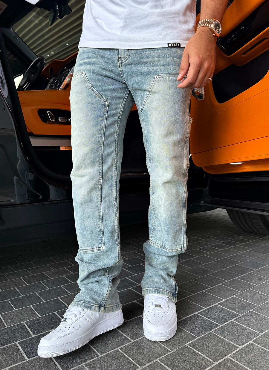 Vintage Carpenter Rivet Jeans - Blau