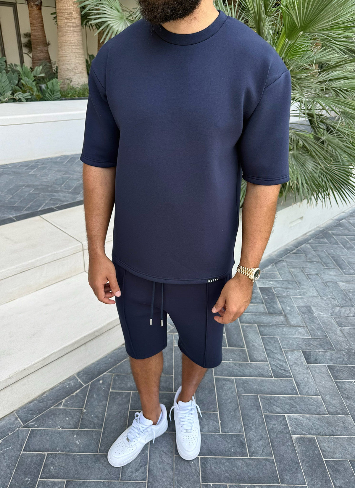 Scuba Structured T-Shirt - Navy