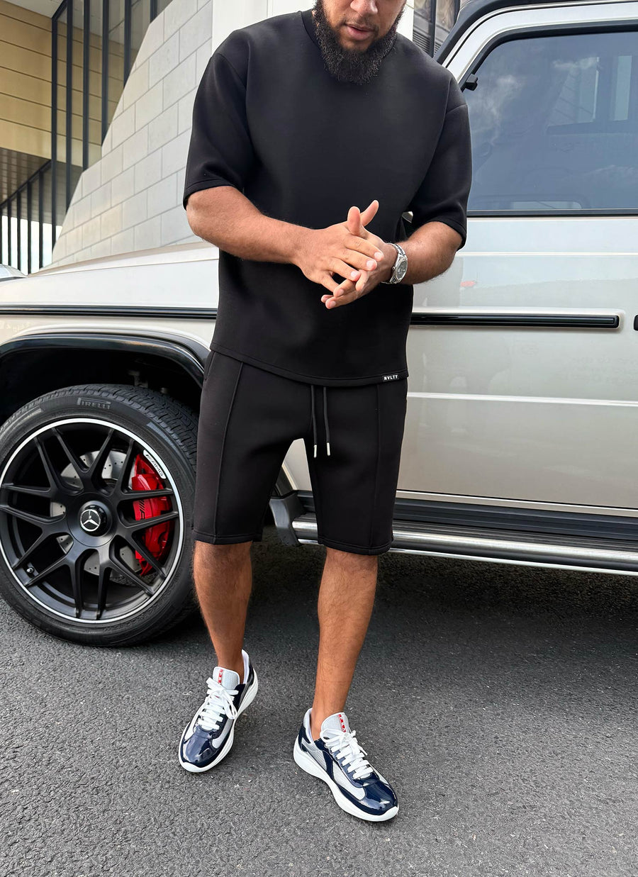 Scuba Structured Shorts - Black