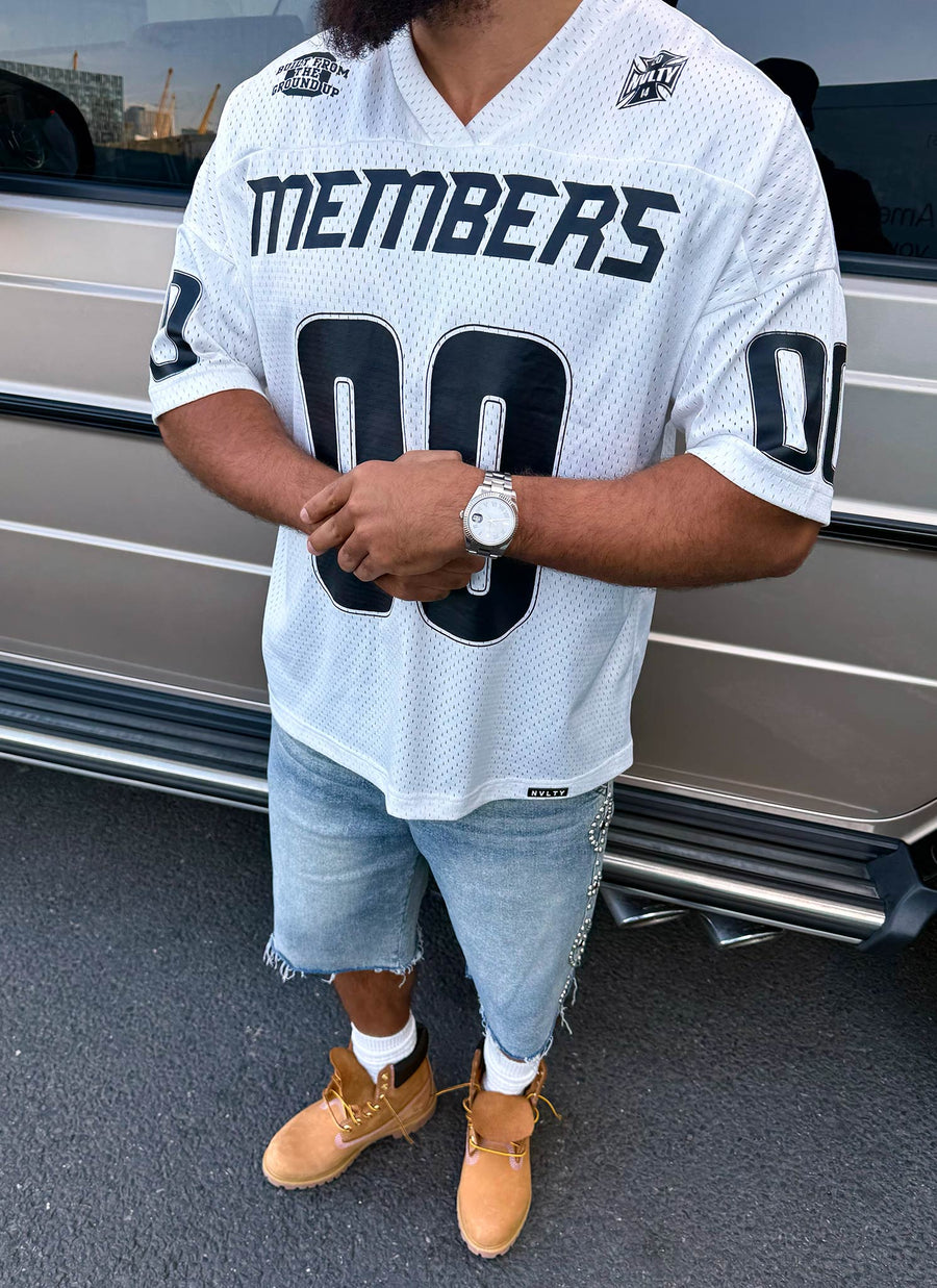 Vintage Jeansshorts mit Nieten - Blau