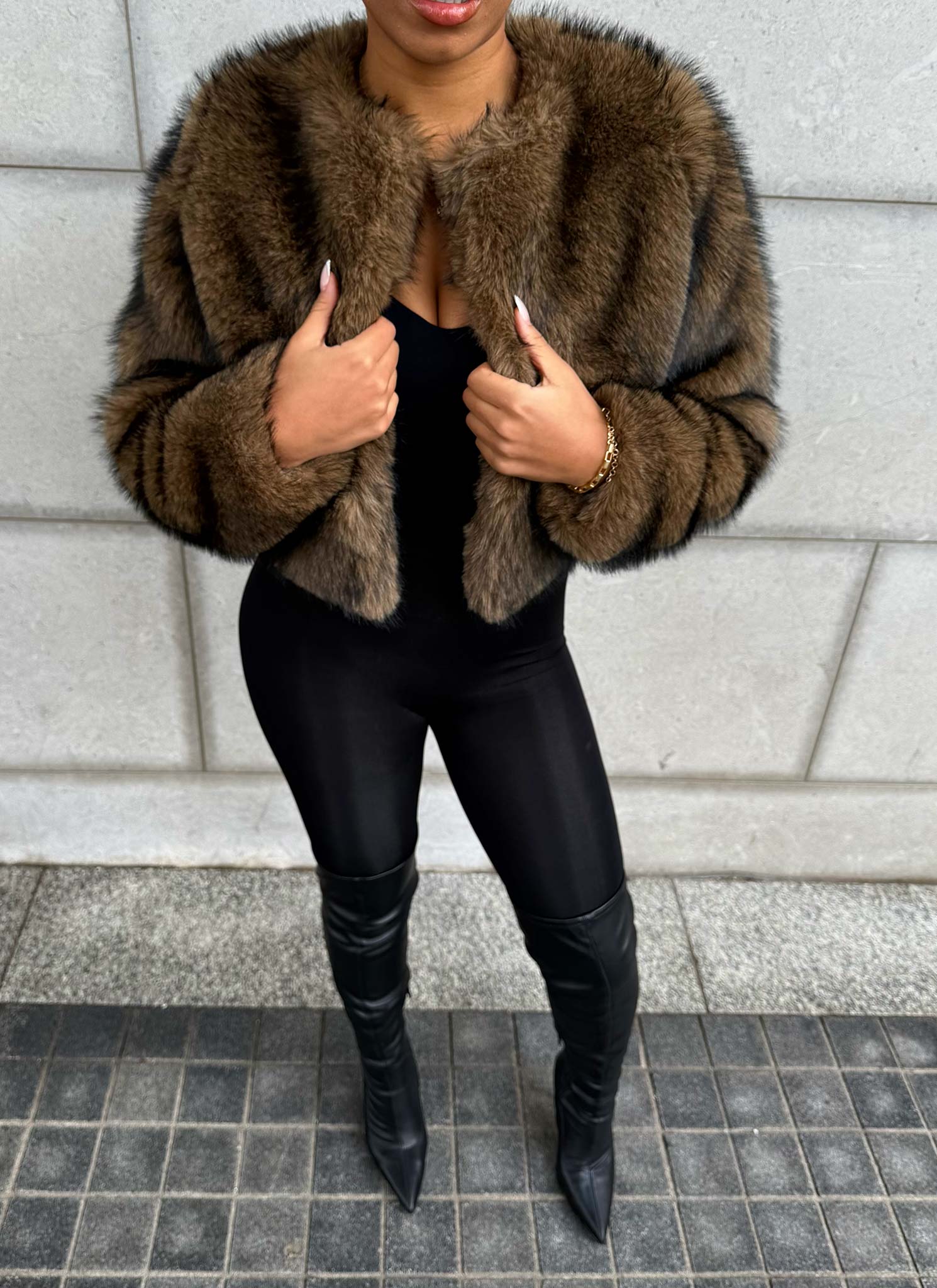 Fur Jacket - Brown