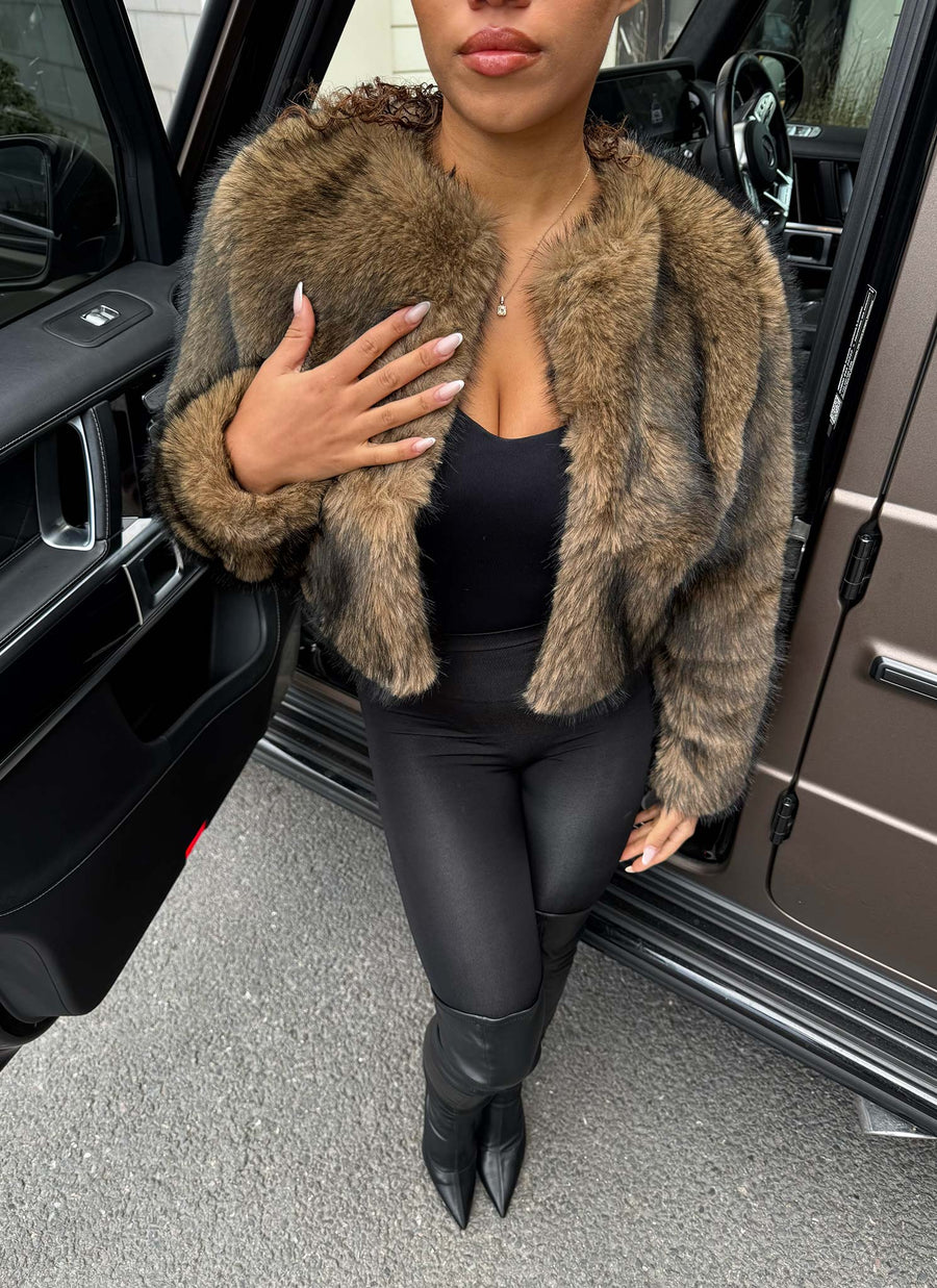 Fur Jacket - Brown