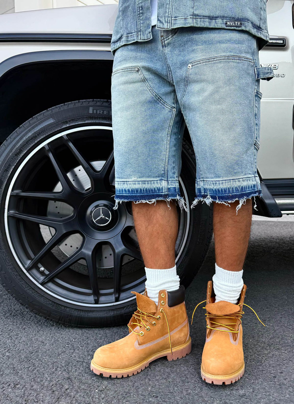 Vintage Carpenter Jeansshorts – Blau