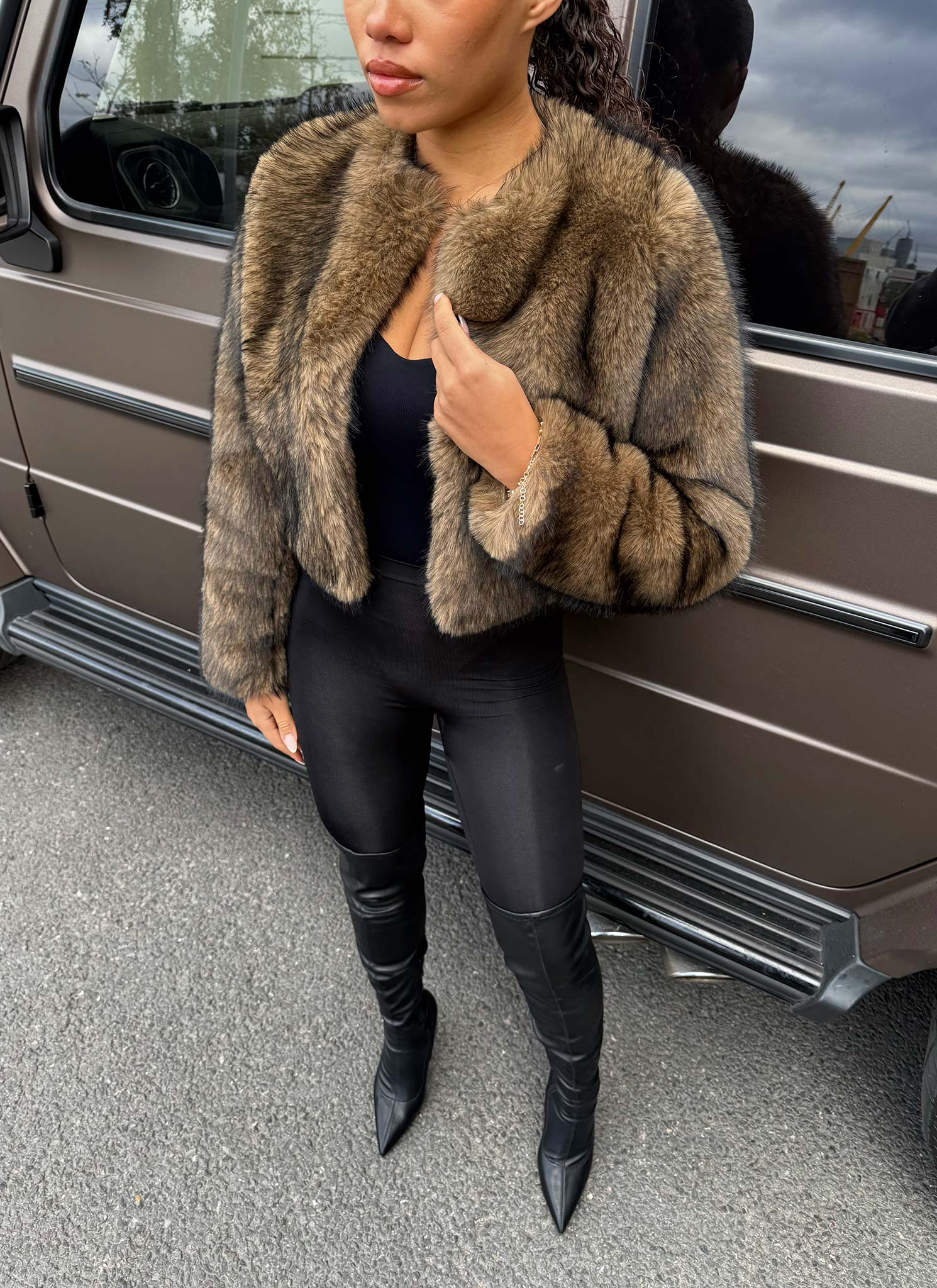 Fur Jacket - Brown