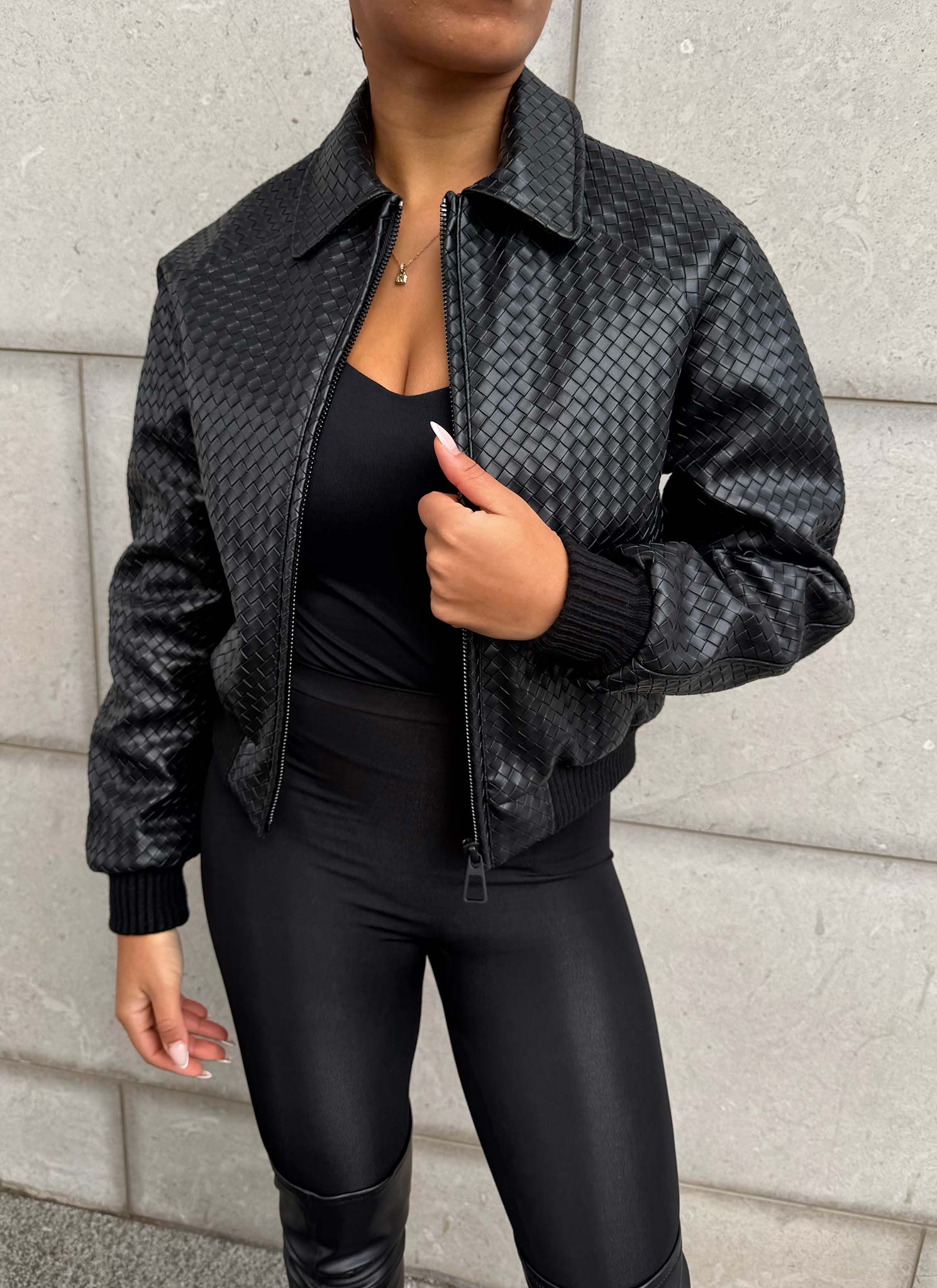 Interlock Aviator Jacket - Black