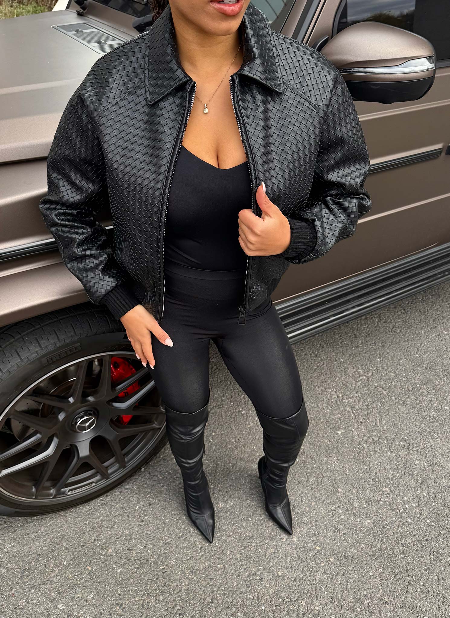 Interlock Aviator Jacket - Black