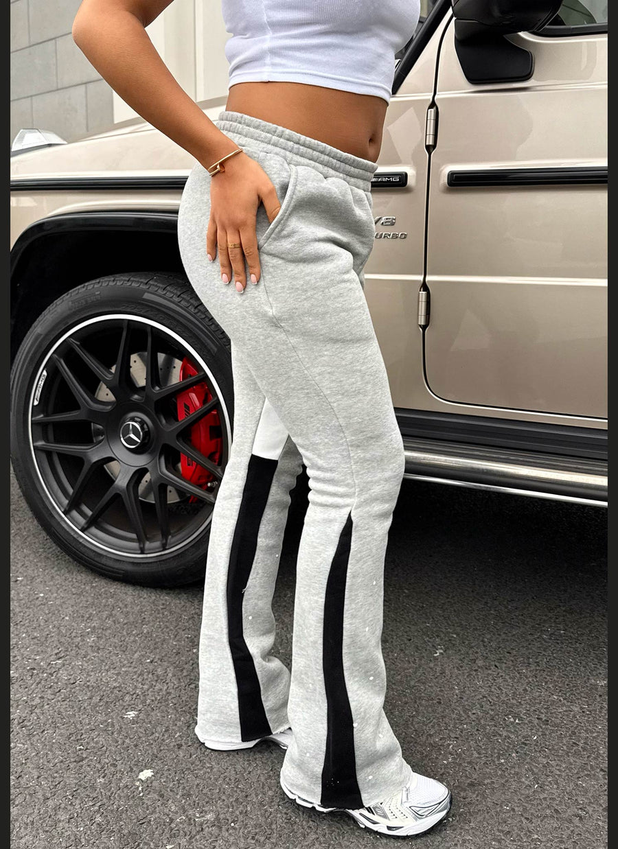 Vintage Flare Paint Joggers – Grau 