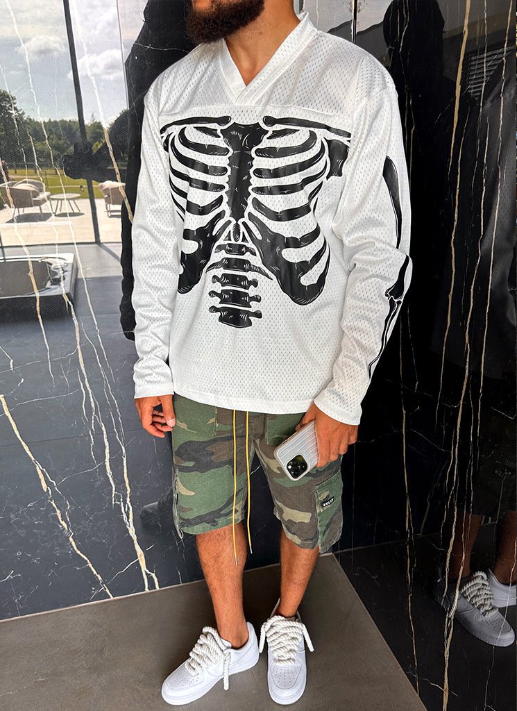 Vintage Skelett Jersey - Weiß