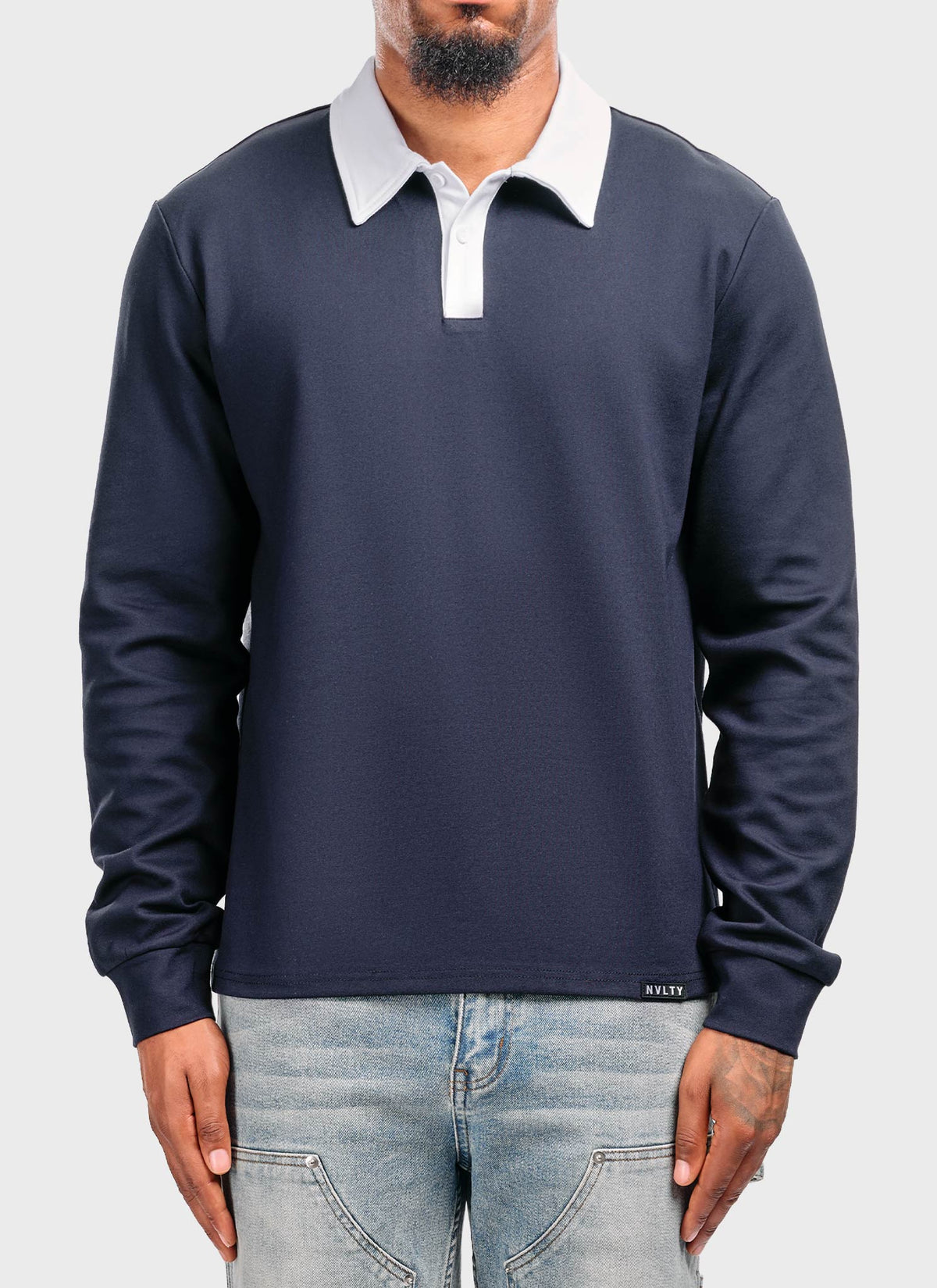 Luxe Rugby Shirt - Navy