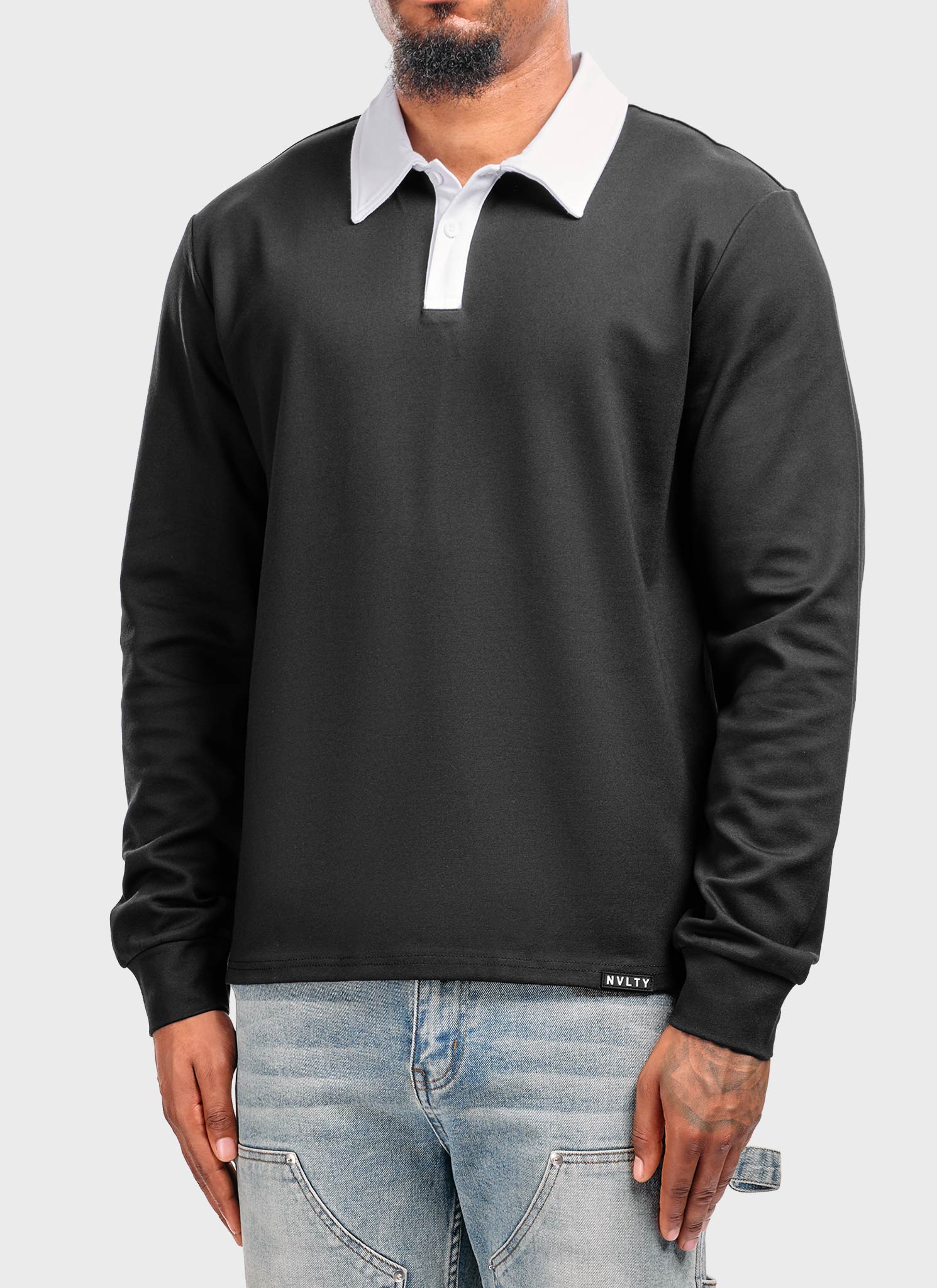 Luxe Rugby Shirt - Black