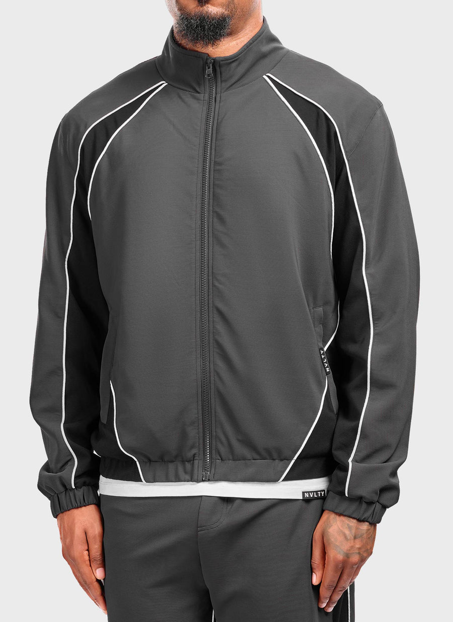 Athletic Track Jacket - Grey