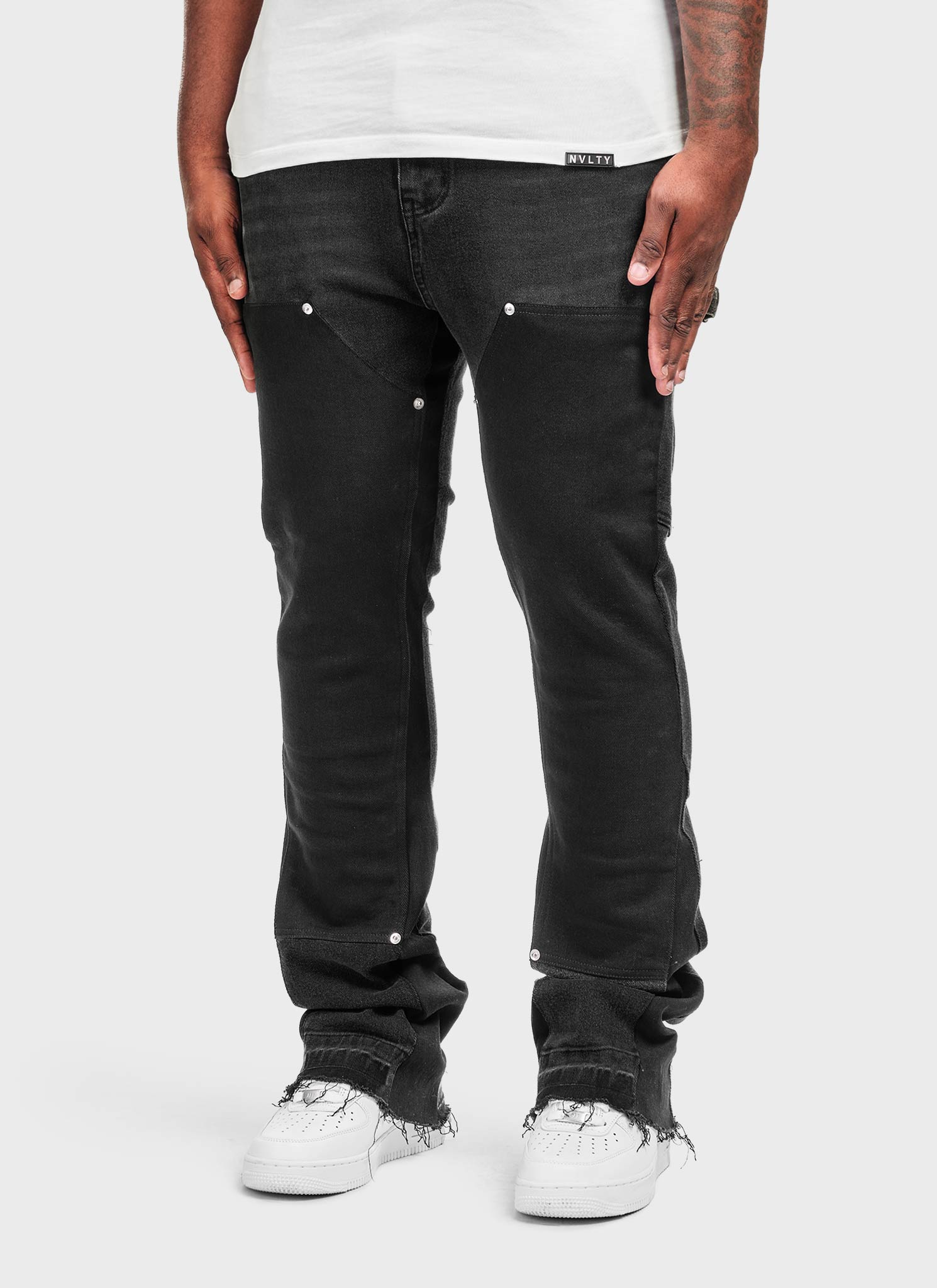 Vintage Flare Carpenter Jeans - Black