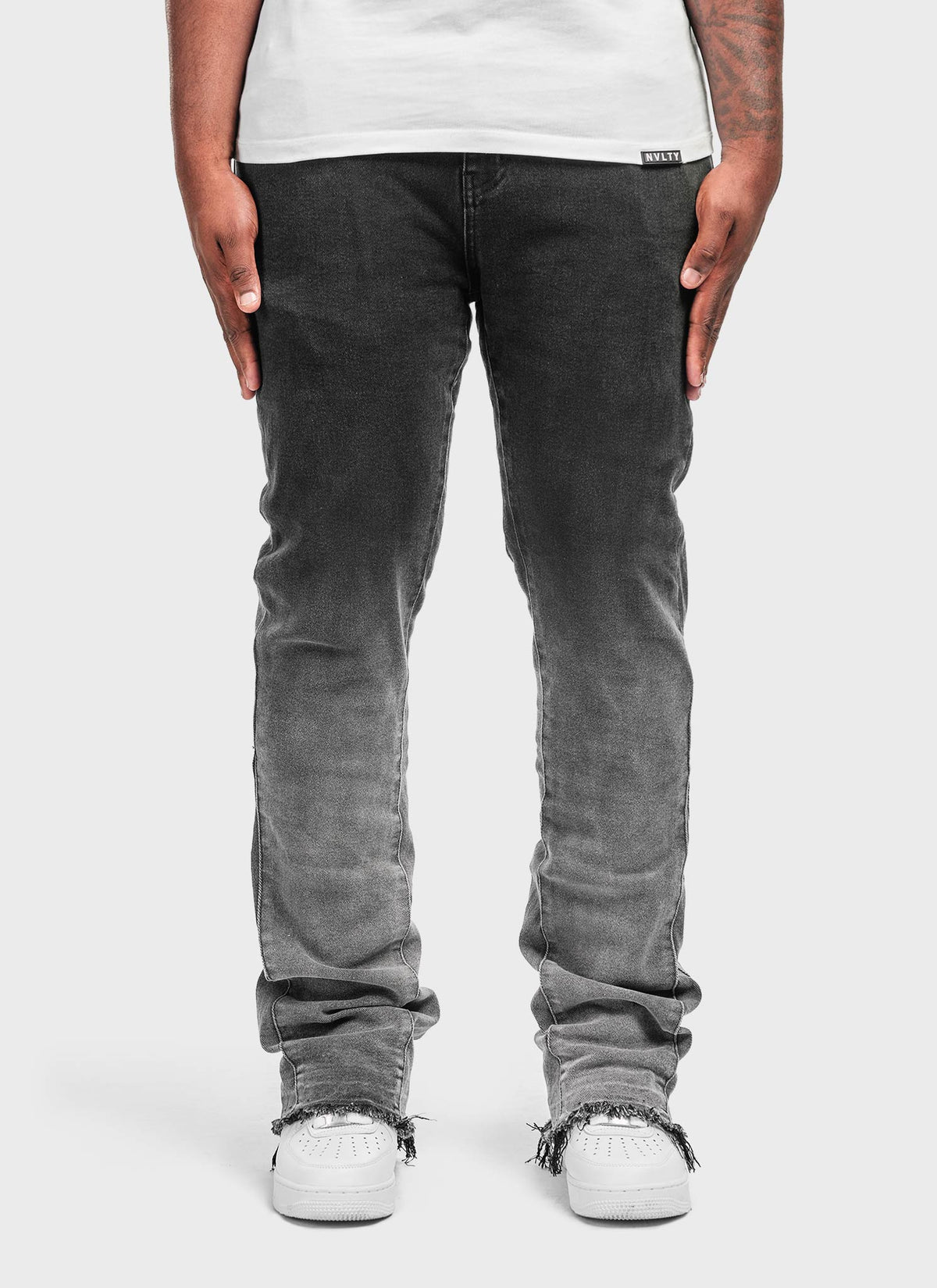 Vintage Flare Deep Fade Jeans - Schwarz
