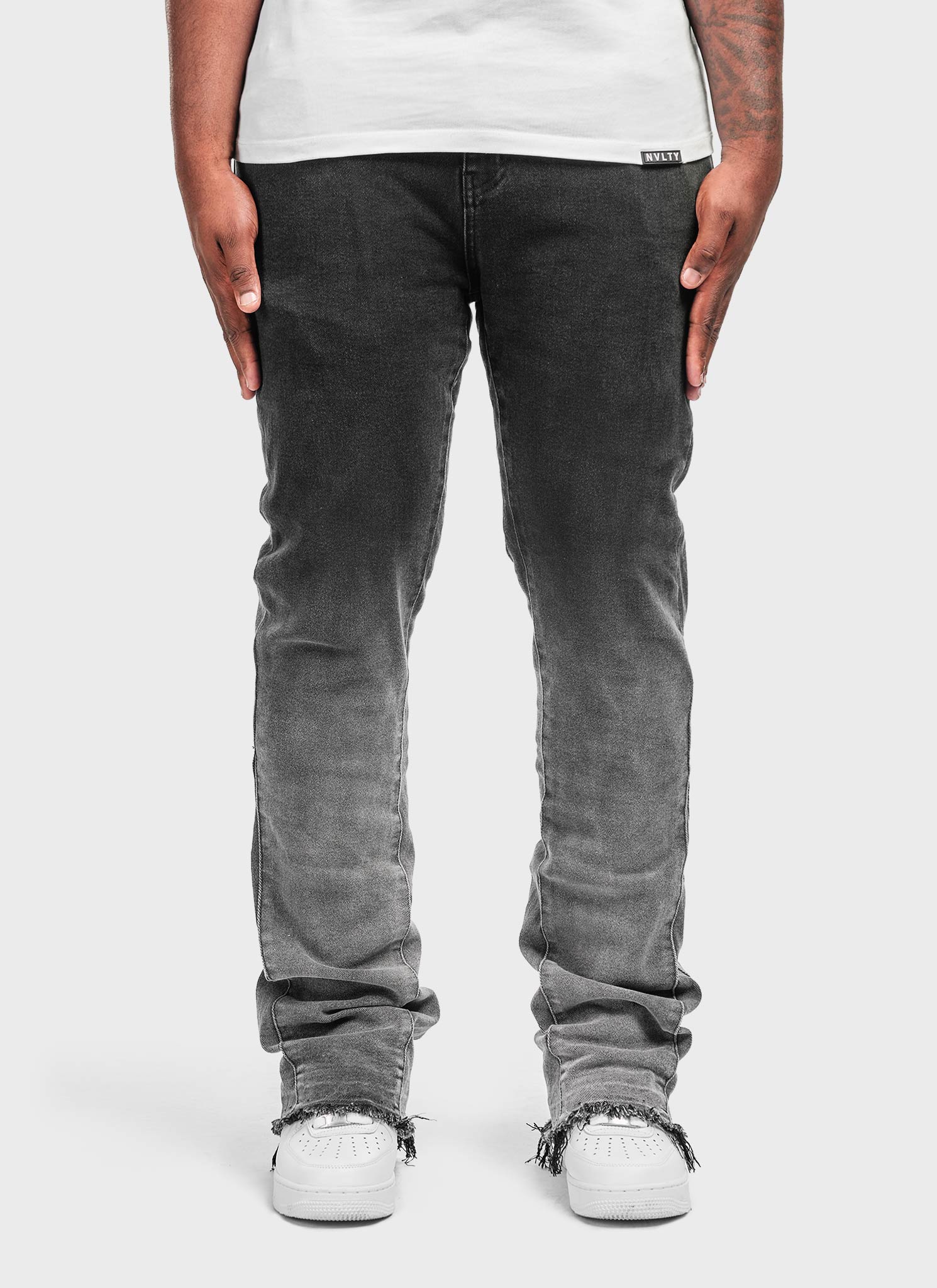 Vintage Flare Deep Fade Jeans - Schwarz