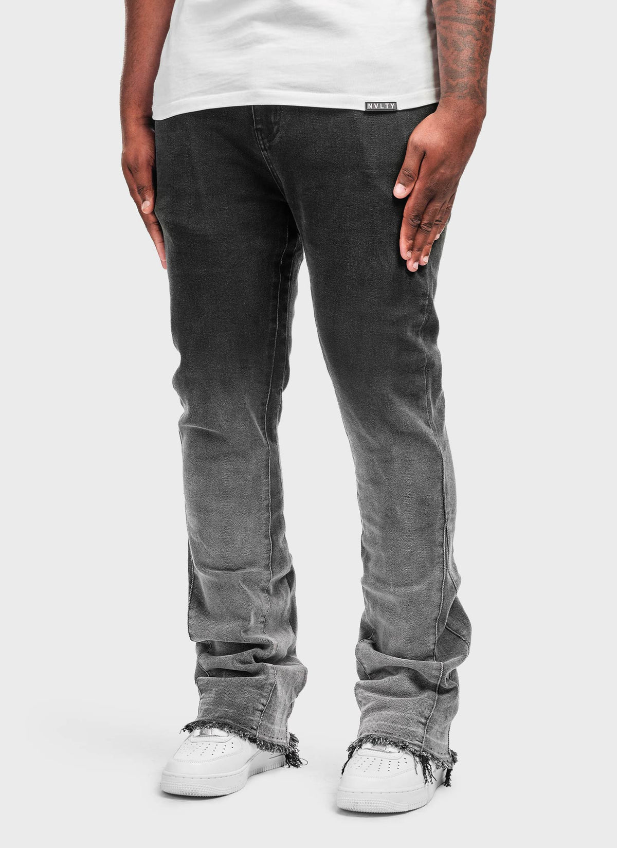 Vintage Flare Deep Fade Jeans - Schwarz
