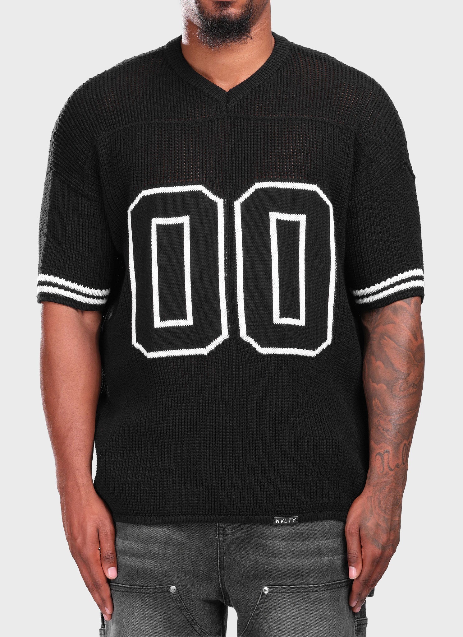 Knitted Members Jersey - Black
