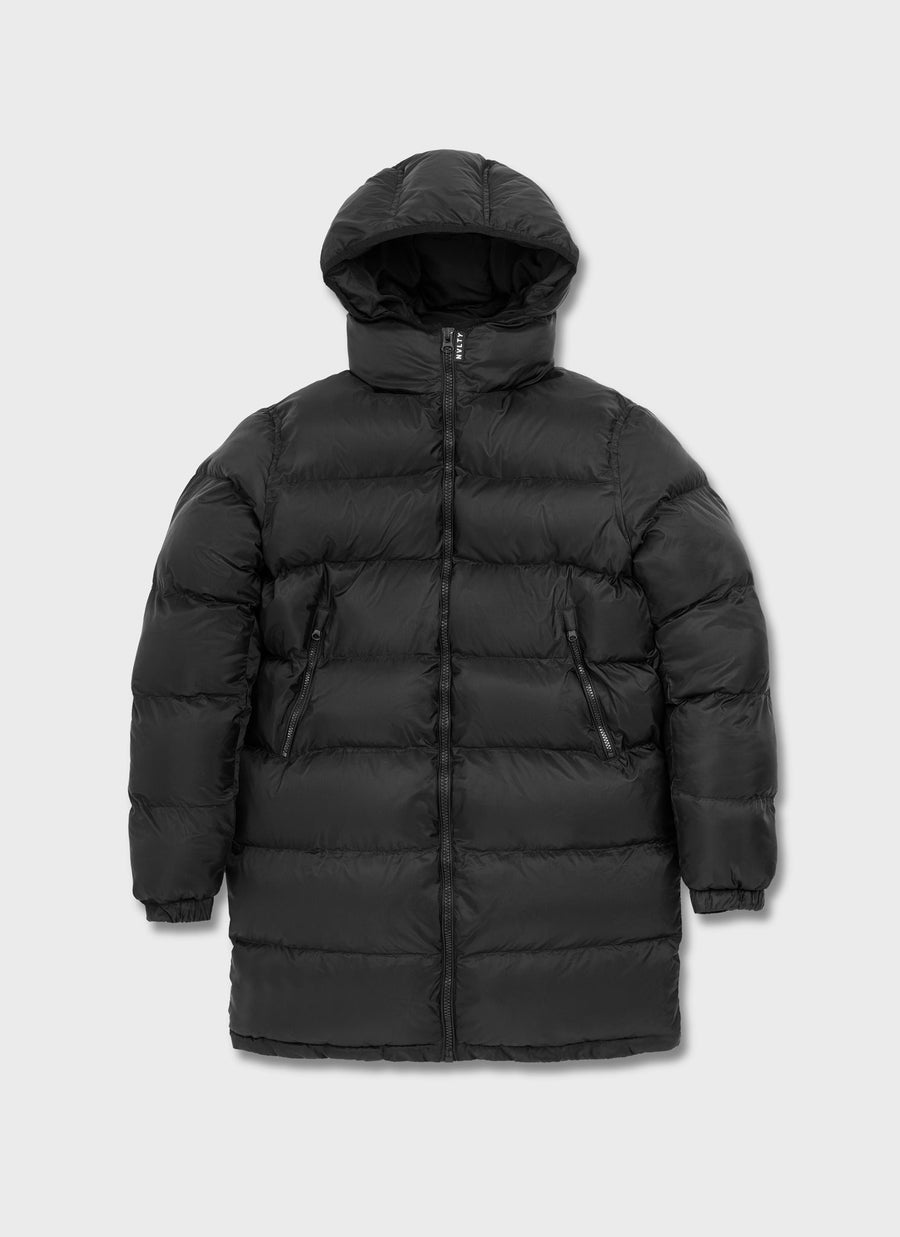 Luxe Long Puffer Jacket - Black