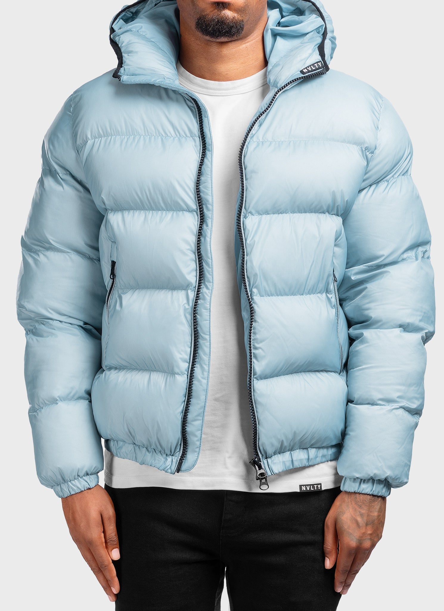 Luxe Puffer Jacket - Baby Blue