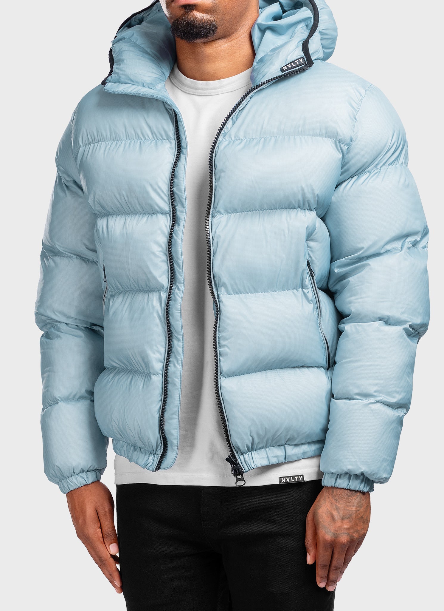 Luxe Puffer Jacket - Baby Blue