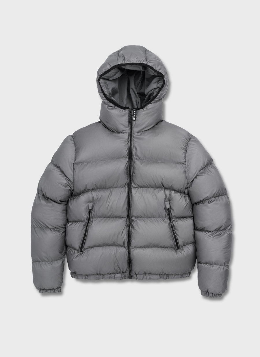 Luxe Puffer Jacket - Charcoal Grey