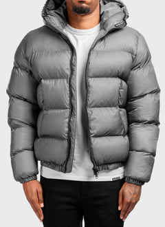 Luxe Puffer Jacket - Charcoal Grey