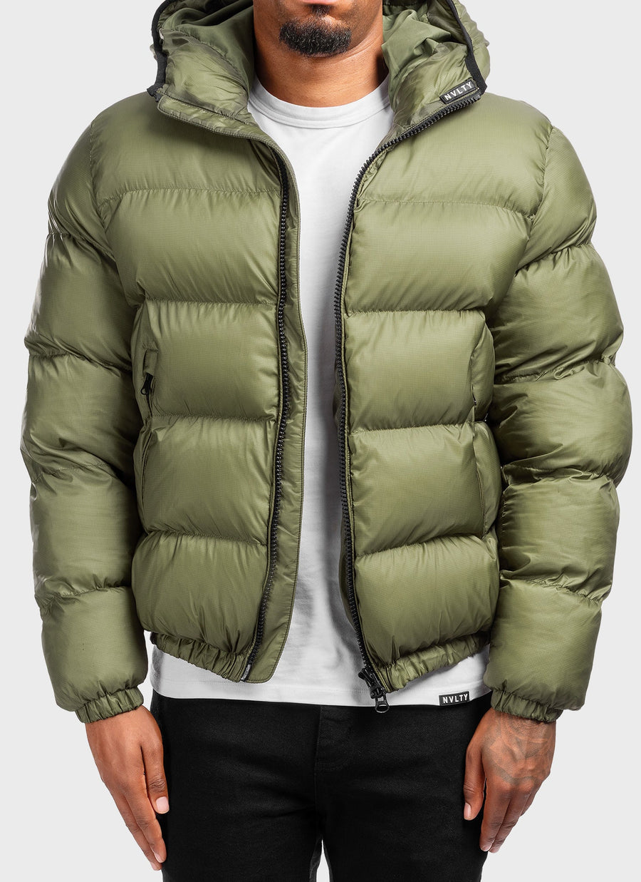 Luxe Puffer Jacket - Khaki