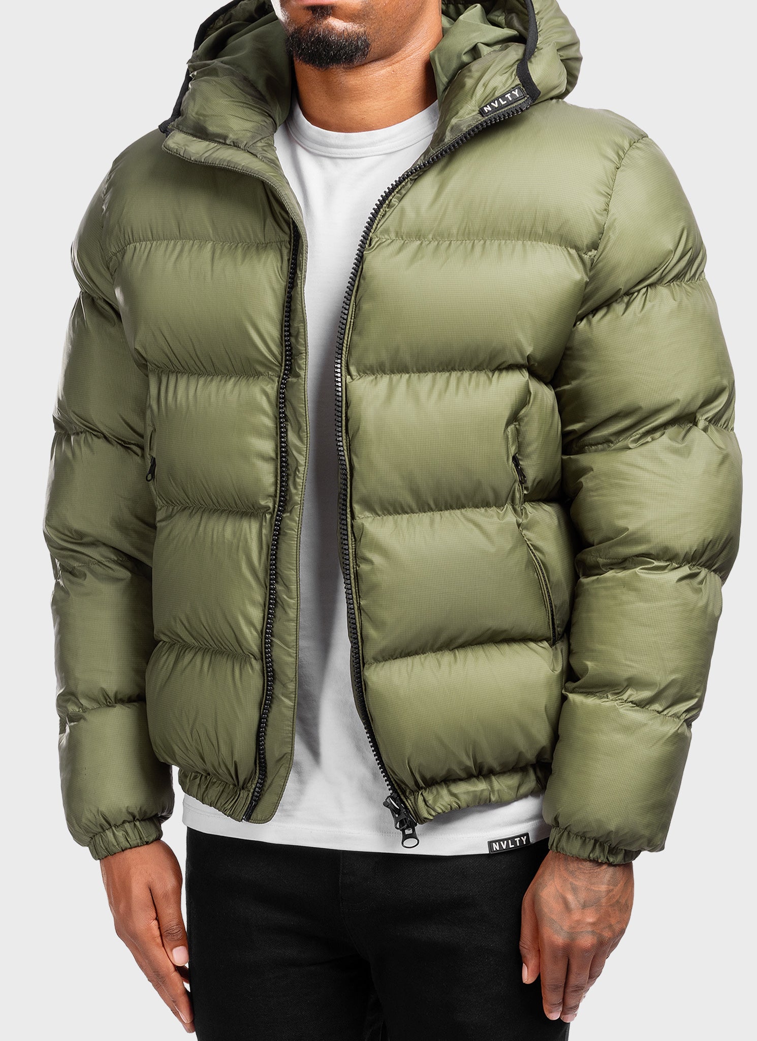 Luxe Puffer Jacket - Khaki