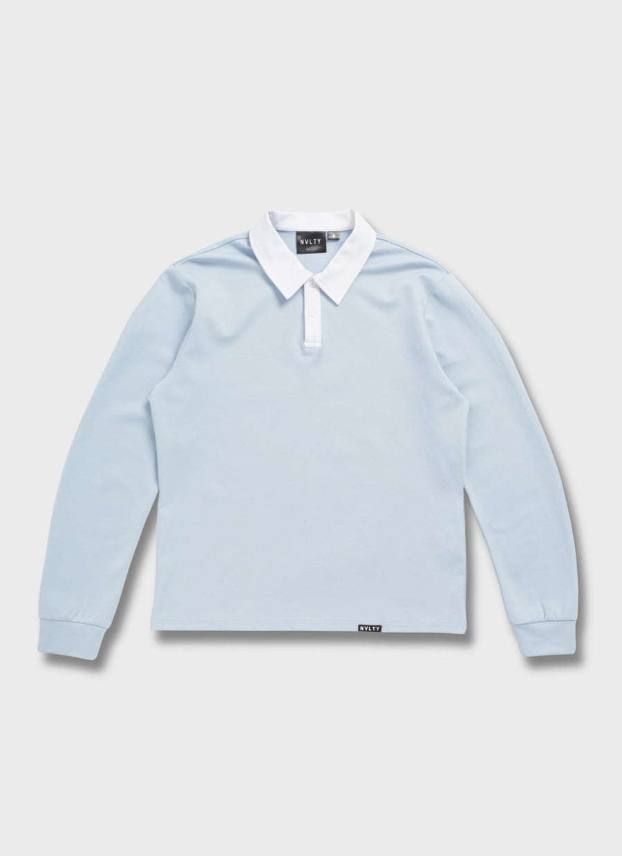 Luxe Rugby Shirt - Baby Blue