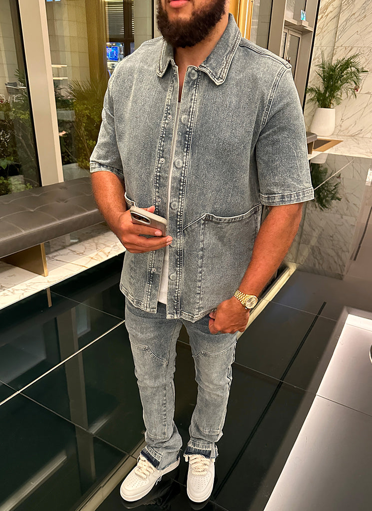 Vintage Carpenter Jeanshemd - Blau
