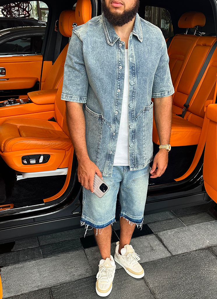Vintage Carpenter Jeanshemd - Blau